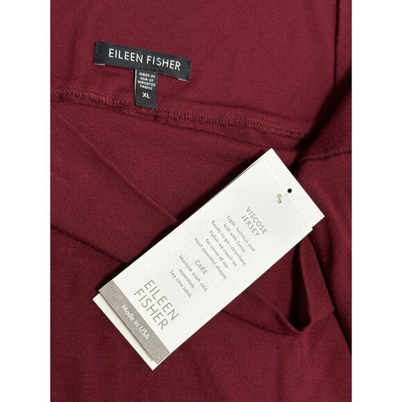 Eileen Fisher Deep Burgundy Midi Skirt - Picture 3 of 5